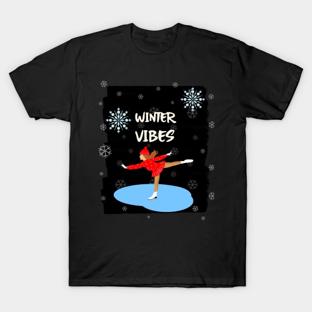 ICE Skater Winter Season T-Shirt by SartorisArt1